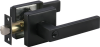 Door Handle Heavy Duty Lock, Square Door Lever in Satin Nickel for Bedroom, Bathroom and Front Door